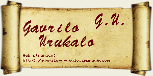 Gavrilo Urukalo vizit kartica